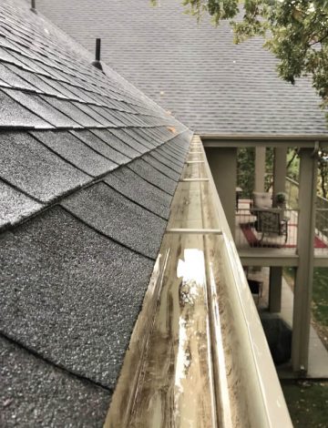 Clean gutters after a gutter cleaning service.